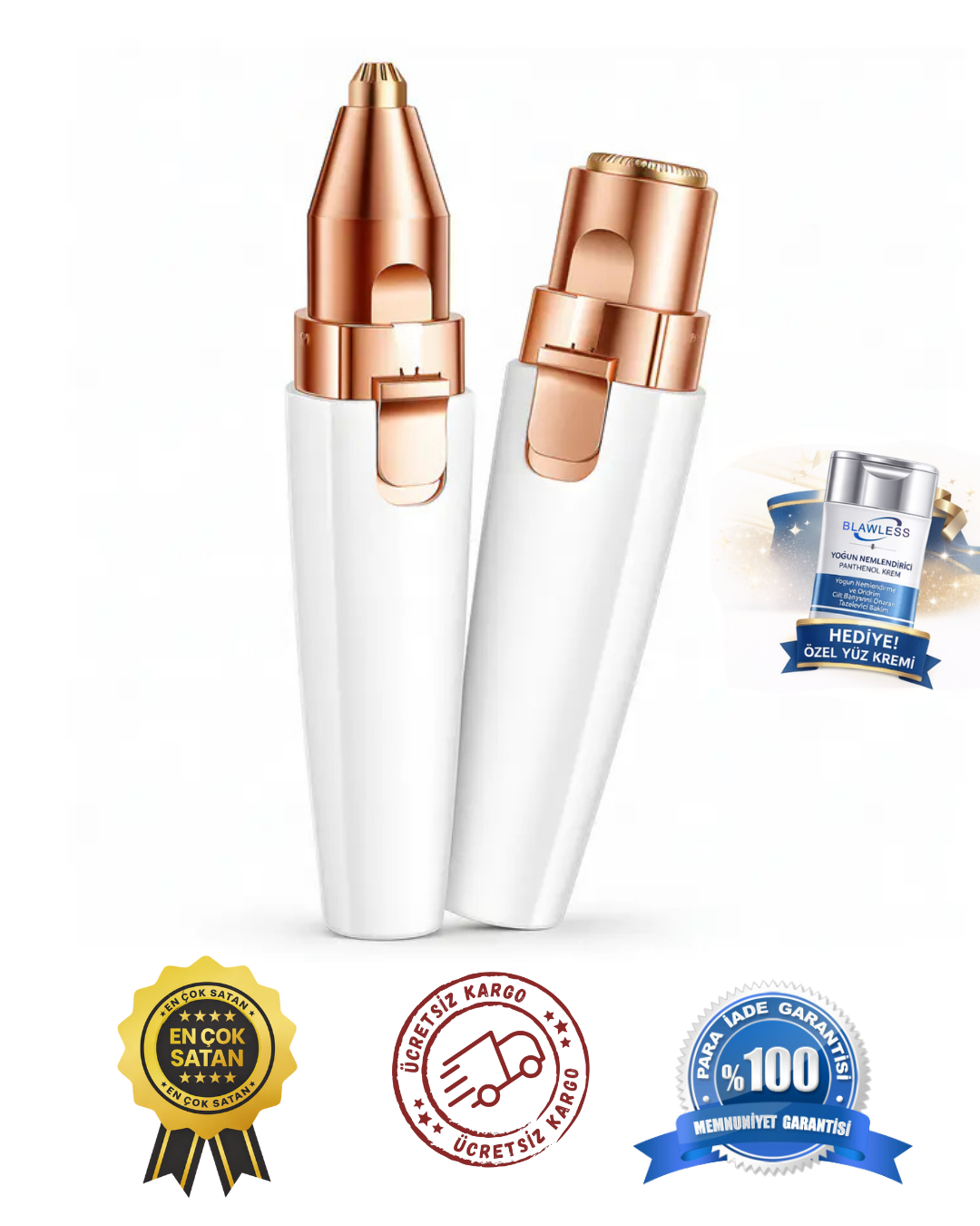 Blawless™ 2'si 1 Arada Yüz Tüy Epilatörü