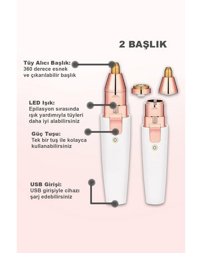 Blawless™ 2'si 1 Arada Yüz Tüy Epilatörü
